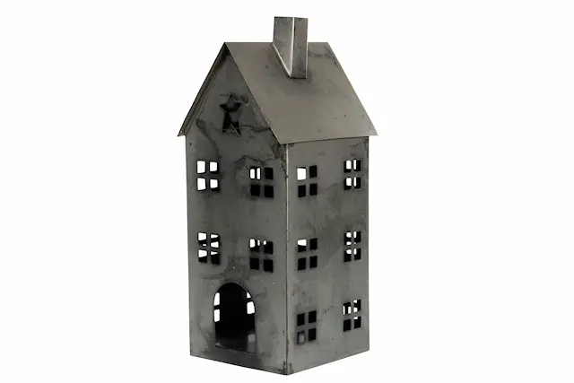 Huslykta Hus Metall Old Grey