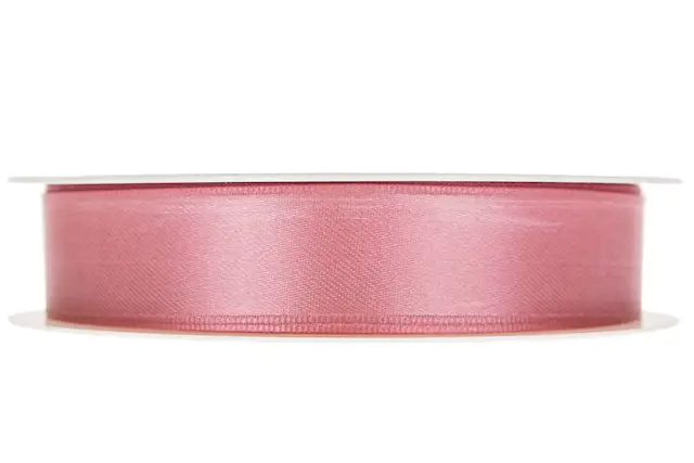 Dekorationsband Dubbelsatin Gammelrosa 25 mm