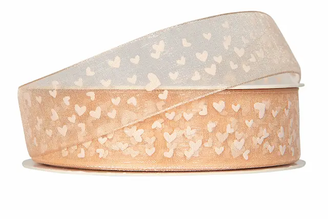 Dekorationsband Lovely Aprikos 25 mm