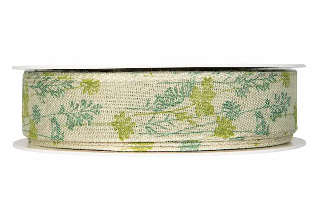 Dekorationsband Växtlighet Grön 25 mm