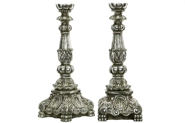 Candlestick Enya Antique Silver