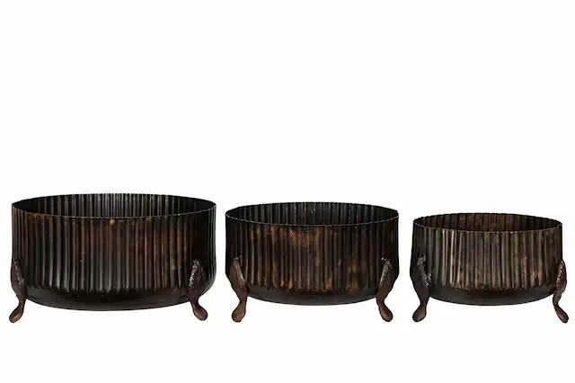 Pot Rand Round Antique Brown