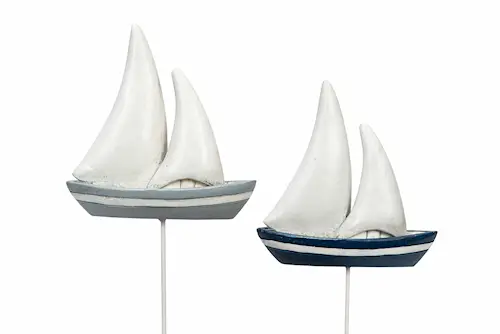 Sail Boat Stick Grey/Blue Mix Poly