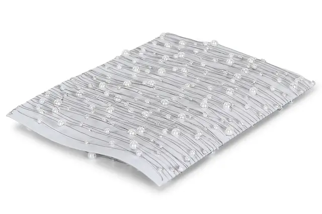 Helmiäislanka Valkoinen/Hopea