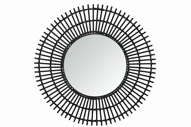 Spegel Moon Bambu Svart