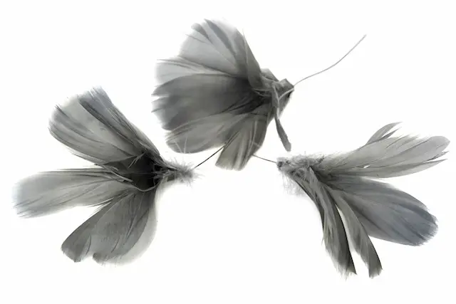 Sulka Langoitettu Kukka Tummanharmaa