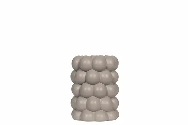 Kynttilänjalka Bubbly harmaanruskea pyöreä
