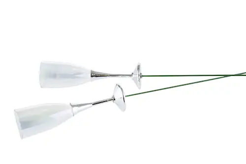 Champagne Glass Stick Silver