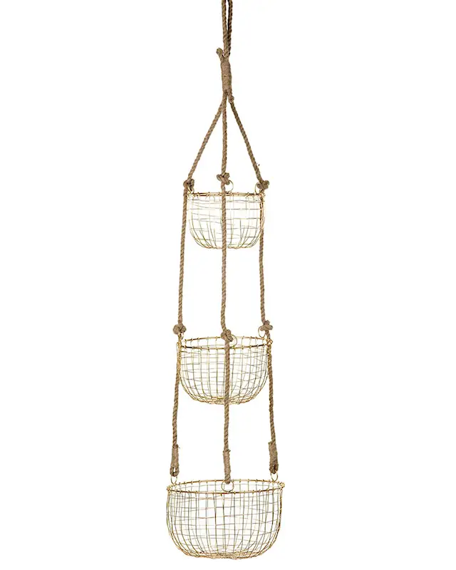 Korgar Metall 3-set Häng Guld