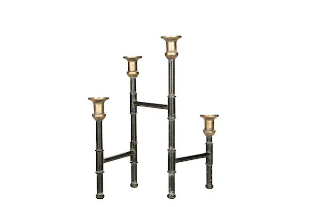 Candlestick Black/Brass