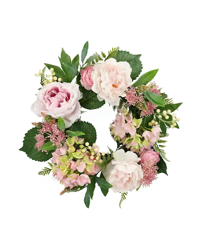 Krans Pion och Hortensia