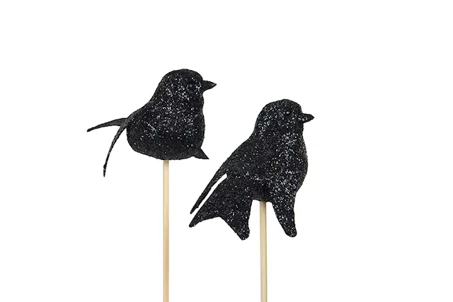 Tikku Bird glitter musta