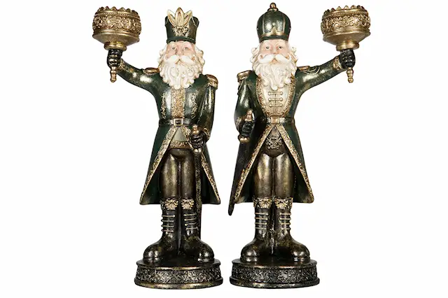 Ljusstake Nötknäppare Grön Mix