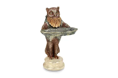 Owl With Tray Poly