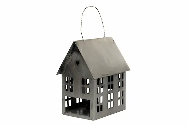 Huslykta Hus Hänge Metall Old Grey