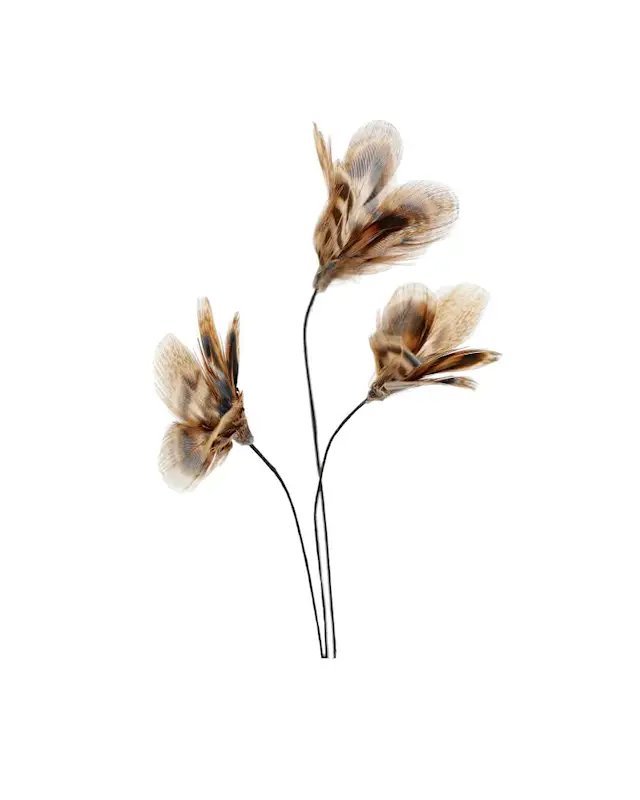 Feather Wired Flower Stripe