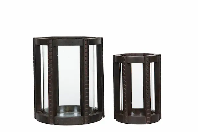 Ljuslykta Trä Dot Dark