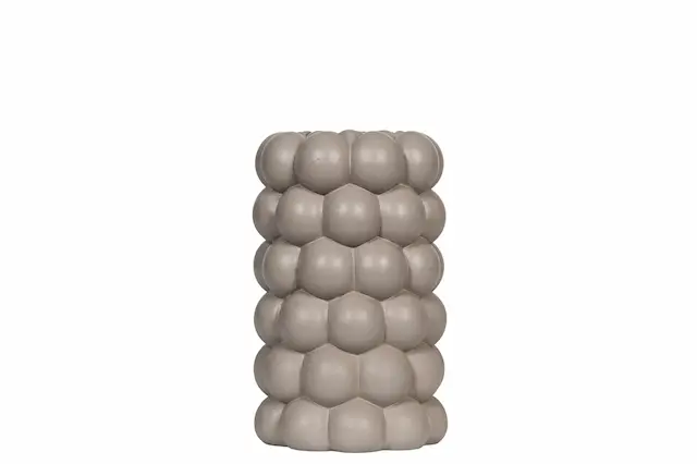 Kynttilänjalka Bubbly harmaanruskea pyöreä