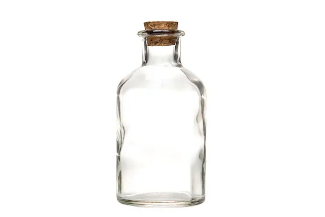 Glass Bottle with Cork Transparent