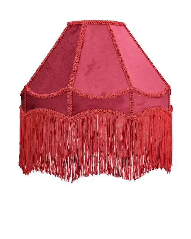 Lampskärm Frans Sammet Vinröd
