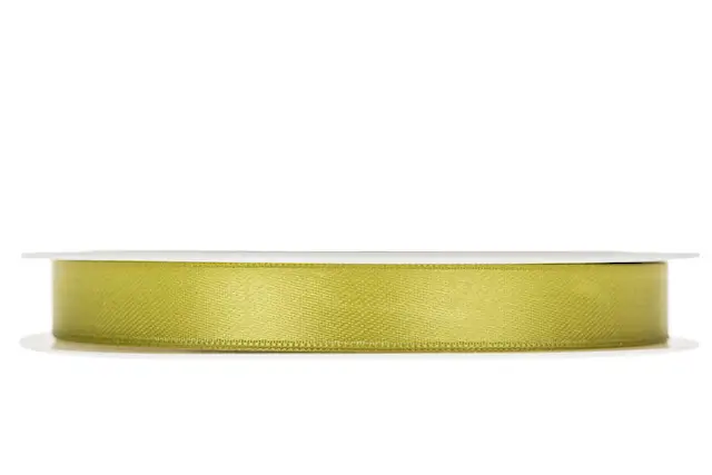 Dekorationsband Dubbelsatin Oliv 15 mm