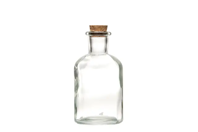 Glass Bottle with Cork Transparent
