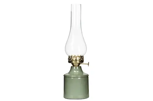 Lantern Tealight Iris Enamel Green