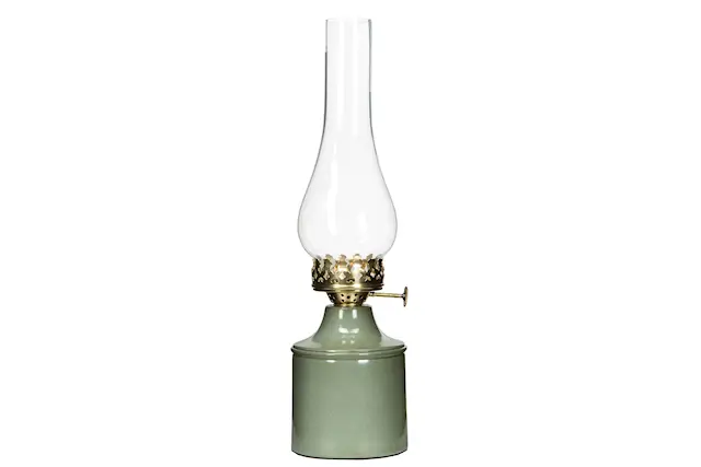 Lantern Tealight Iris Enamel Green