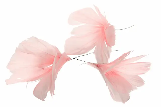 Feather Wired Flower Light Pink