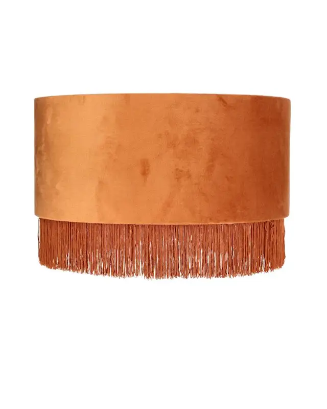 Lampshade Frans Velvet Cylinder Rust
