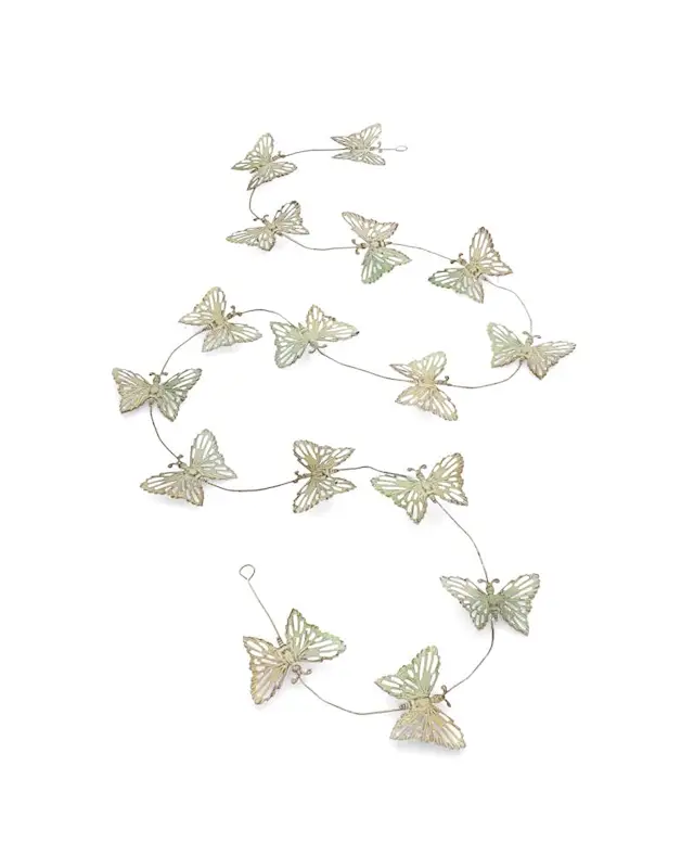 Girlang Fjärilar Floral Green