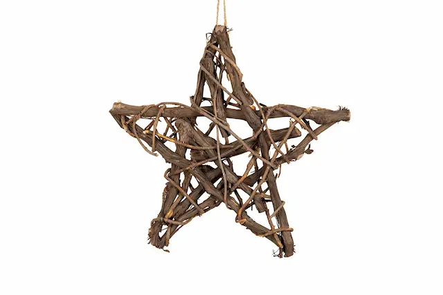 Hanging Decoration Star Wood