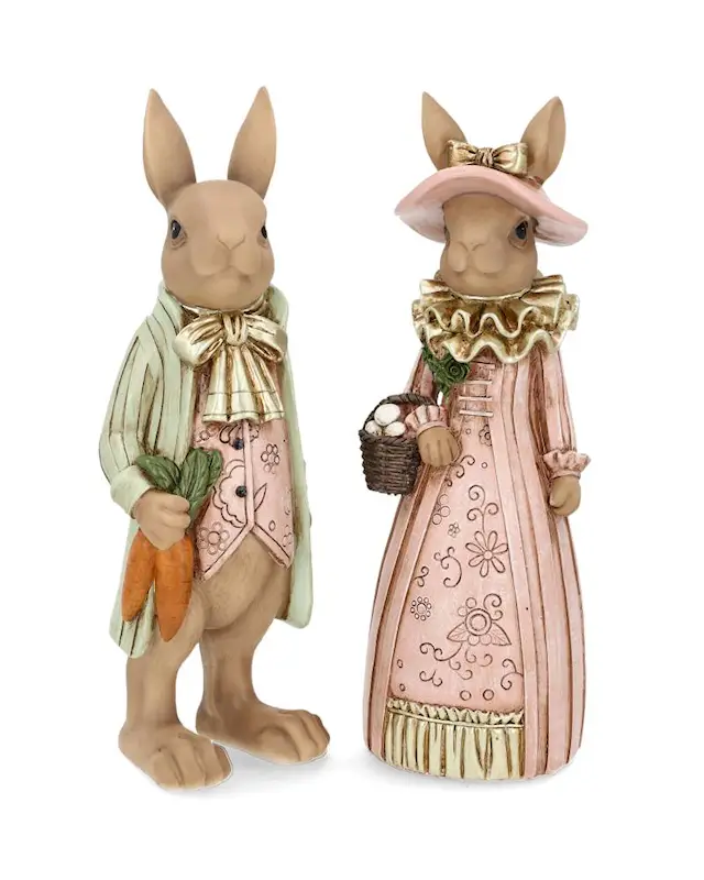 Decoration Mr & Mrs Rabbit Well Dressed Mix