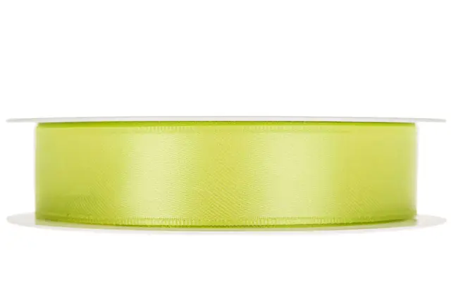 Dekorationsband Dubbelsatin Lime 25 mm