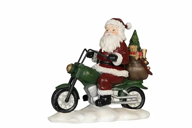 Dekoration Tomte På Moped