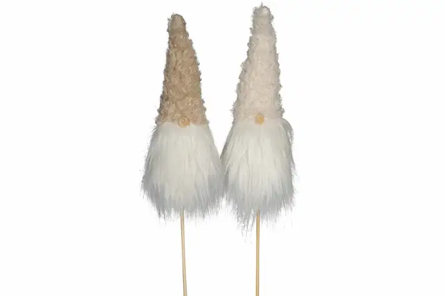 Tikku joulupukki glitter beige/creme lajitelma