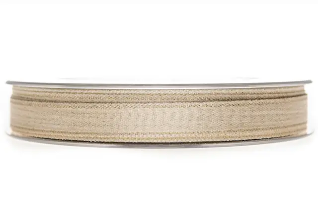 Dekorationsband Schimmer Creme 10 mm