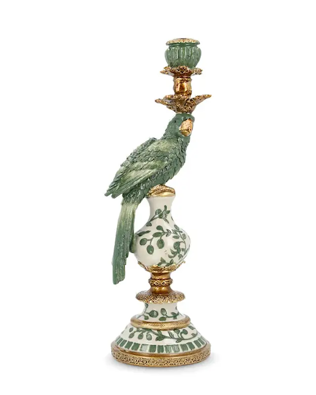 Ljusstake Papegoja Grön