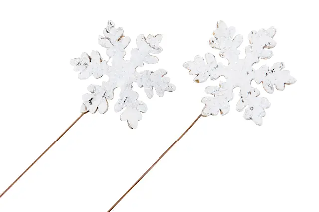 Stick Näver Snöflinga Vit