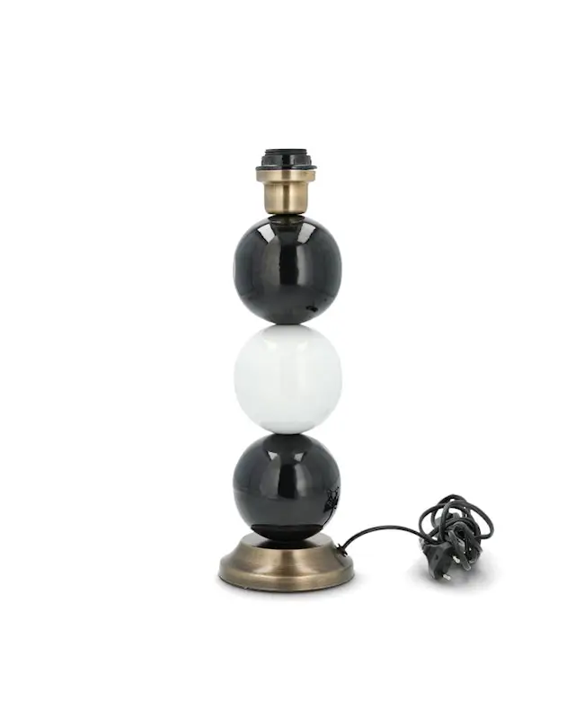 Lamp Base Multi Stone Small Black/White