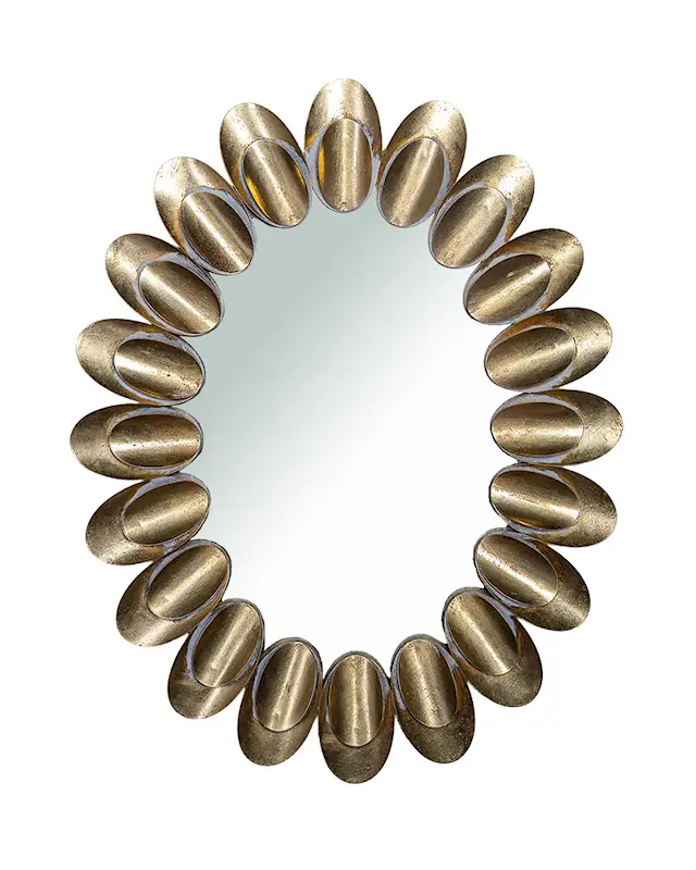 Spegel Guld Blad