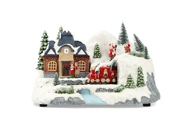 Juna-aseman LED-polyesterit