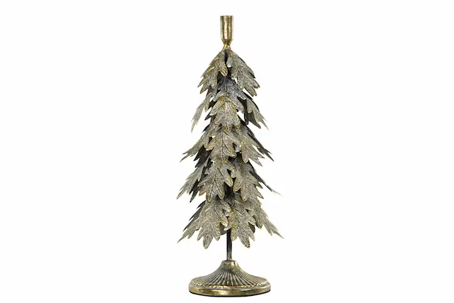 Candlestick Tree Oak Leaves Antique