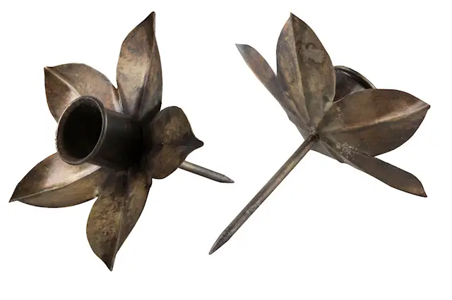 Candle Holder Stick Antique Brown