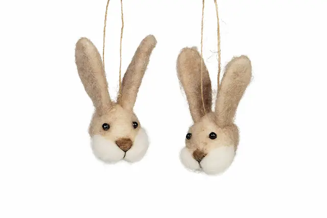 Hänge Ulldjur Kaninhuvud Mix