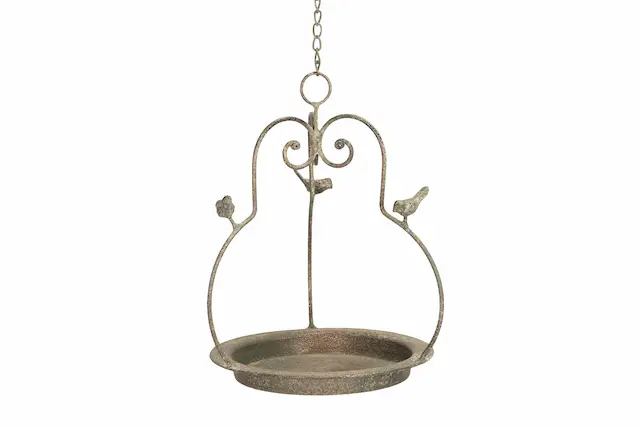 Trädgårdsdekoration Fågelbad Birdie Metall Grön