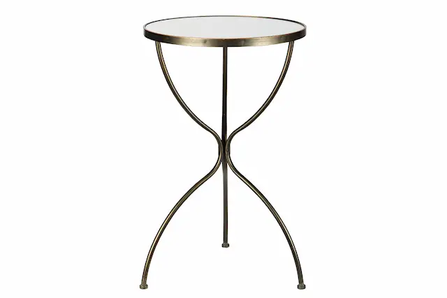 Table/Pedestal Mirror Antique Brass