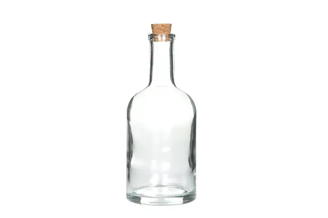 Glasflaska med Kork Klar