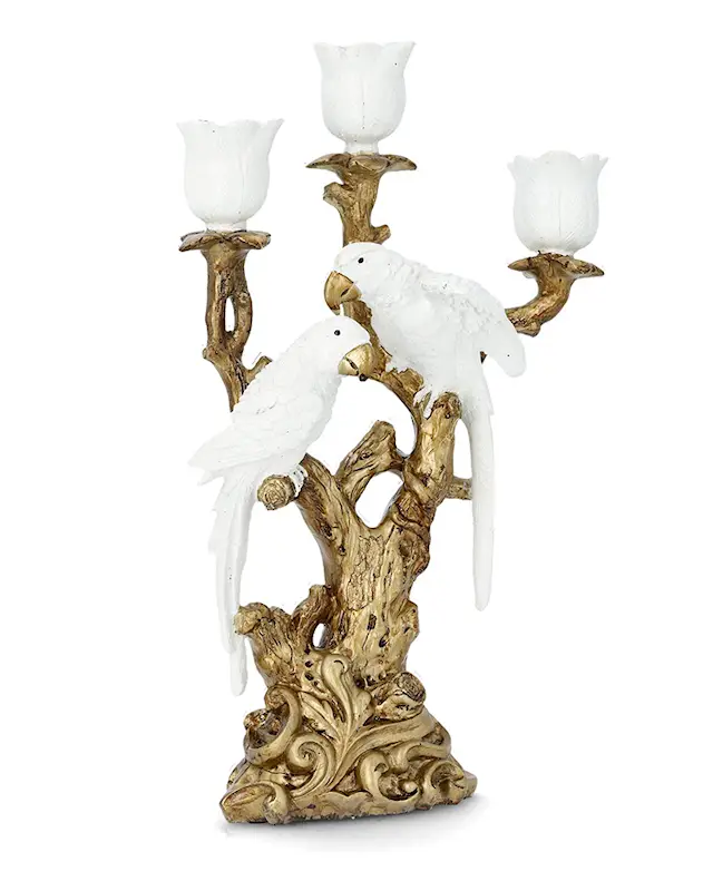 Ljusstake Fåglar på Gren