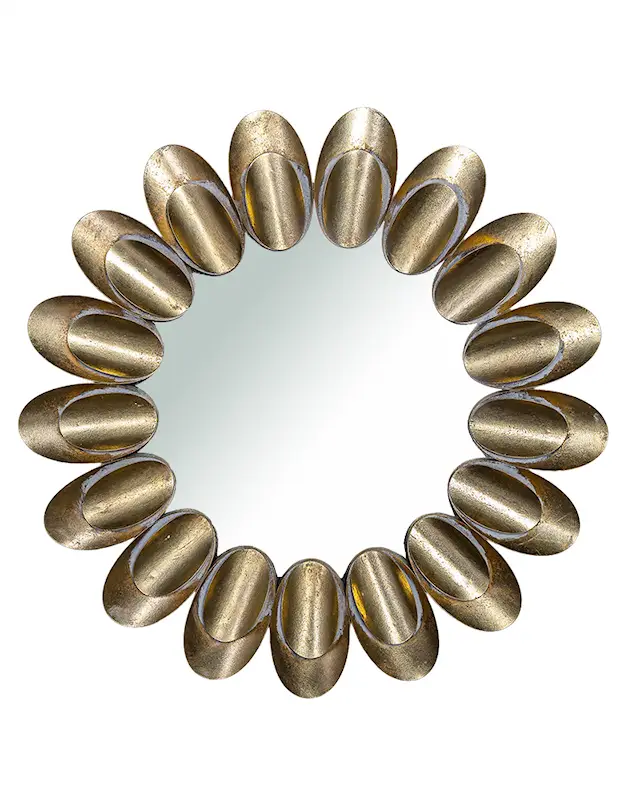 Spegel Guld Blad